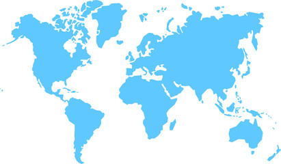 Fototapeta na wymiar High Detail World map in blue line. Vector illustration EPS10.