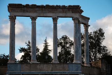 Detalle del teatro romano de Mérida