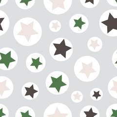 Vintage colored stars background seamless pattern print design © Doeke