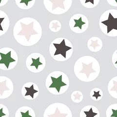 Tapeten Vintage colored stars background seamless pattern print design © Doeke