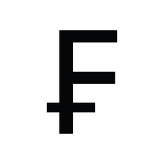 Obraz premium franc icon. franc sign. money. vector