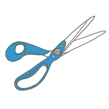 recommend clip art: Schere-blau