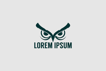 simple and modern abstract owl eyes logo vector template