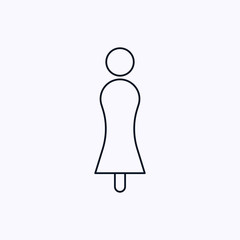Obraz premium Tiny woman icon isolated on white background