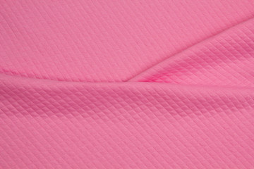 Fabric cotton jersey quilted pink. Pink textile