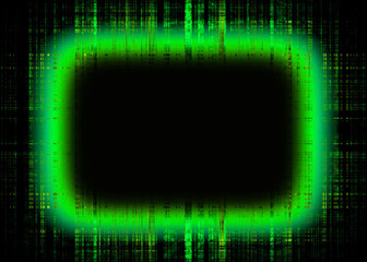 Glowing green border frame