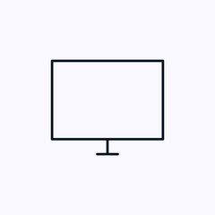 PC monitor icon isolated on white background