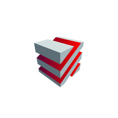 Construction Logo 3D abstract engineering industry business project work house building development industrial builder architecture real estate technology home team land success