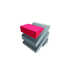 Construction Logo 3D abstract engineering industry business project work house building development industrial builder architecture real estate technology home team land success