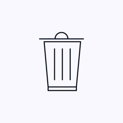 Trash can icon isolated on white background