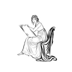 woman draws, a human is engaged in creativity, a hobby