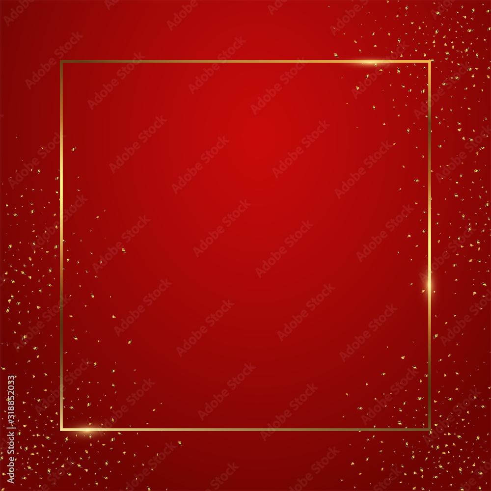 Poster red gradient square background vector illustration. elegant colorful wallpaper design. creative back