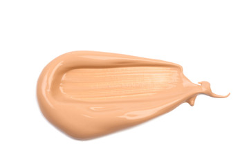 close up of beauty liquid powder stroke on white background - Image