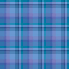 Seamless pattern in magnificent discreet blue and light purple colors for plaid, fabric, textile, clothes, tablecloth and other things. Vector image.