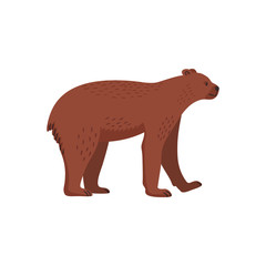 Obraz na płótnie Canvas Extinct animals. Short-faced bear. Prehistoric extinct american bear. Flat style vector illustration isolated on white background.