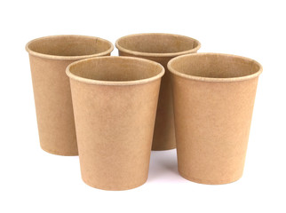 Paper cup for coffee isolated on white background