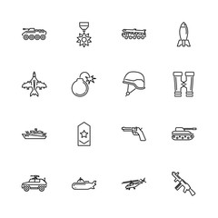 Military - Flat Vector Icons