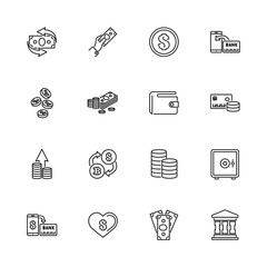 Money - Flat Vector Icons