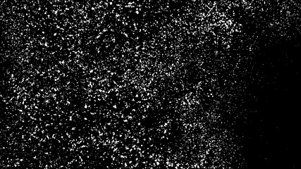 Obraz premium White Grainy Texture Isolated On Black Background. Dust Overlay. Light Coloured Noise Granules. Snow Vector Elements. Digitally Generated Image. Illustration, Eps 10.