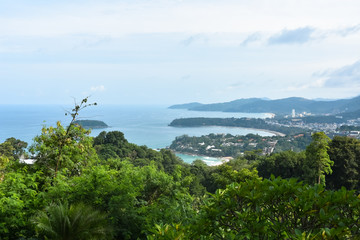Fototapeta na wymiar The view from Karon Viewpoint on Phuket