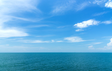 Naklejka na ściany i meble Blue sky and sea background