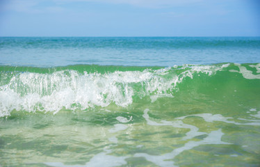 Green wave ,sea wave background in thailand