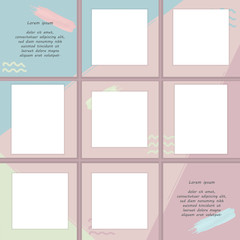 Abstract background for the design of pages with posts on social networks, pastel colors.