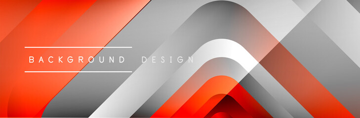 Round squares shapes composition geometric abstract background. Vector Illustration