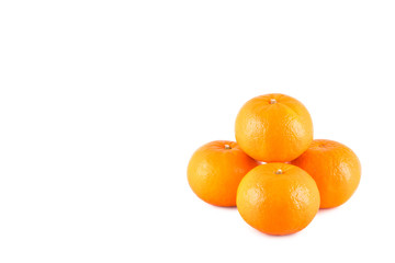 ripe orange on white background fruit agriculture food isolated