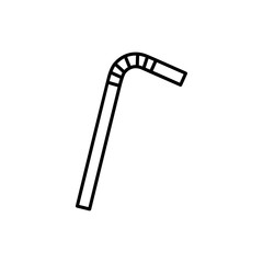 Plastic straw icon