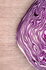 Obraz premium Cut head of red cabbage