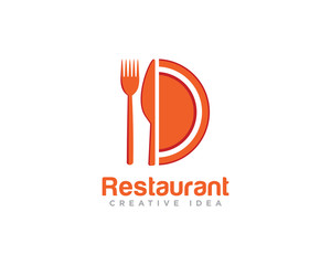 Fototapeta na wymiar Restaurant Food Logo Design Vector