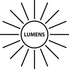 lumen icon, vector illustration. - obrazy, fototapety, plakaty
