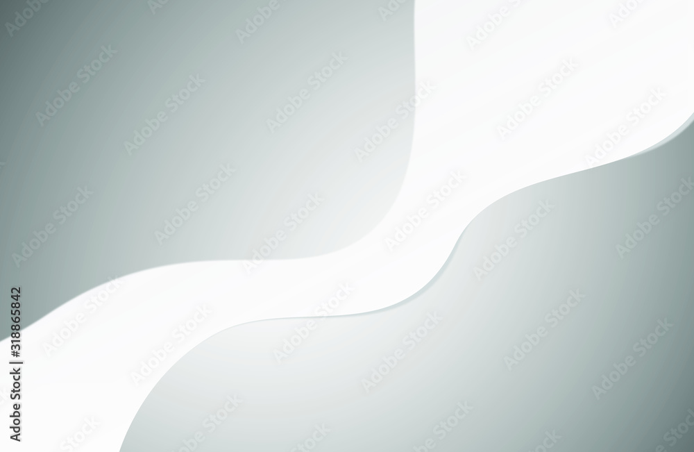 Poster gray curves and the waves from soft to dark vector background flat design style