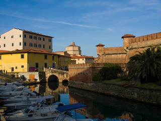 Fototapeta premium Italia, Toscana, la città di Livorno. La Fortezza Nuova.