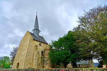 Fototapeta na wymiar La chapelle Saint-Gonéry, Plougrescant, Côtes-d'Armor, Bretagne, France