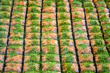 Traditional arabic/turkish sweets with walnuts - baklava
