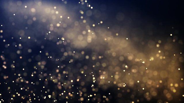 Magical golden Particles flying Animation