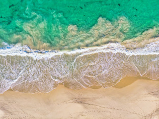 Fototapeta na wymiar Aerial View of Breaking Waves
