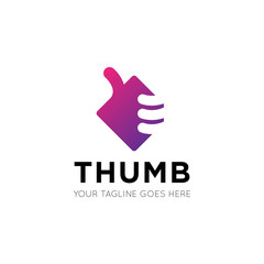 finger thumb logo and good icon vector illustration design template