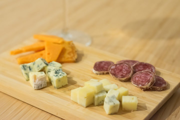 Set of snack for black wine