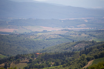 View to the hills of Tuscany, Italy