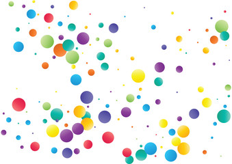 Festive color round confetti background. Abstract frame confetti texture for holiday, postcard, poster, website, carnivals, birthday and children's parties. Cover confetti mock-up. Wedding card layout