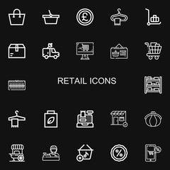 Editable 22 retail icons for web and mobile