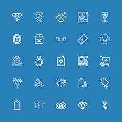 Editable 25 gift icons for web and mobile