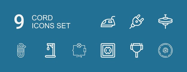 Editable 9 cord icons for web and mobile
