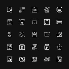 Editable 25 packing icons for web and mobile