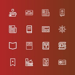 Editable 16 publish icons for web and mobile