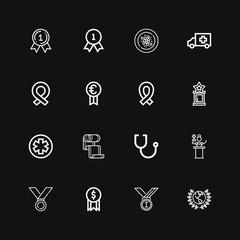 Editable 16 first icons for web and mobile