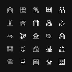 Editable 25 exterior icons for web and mobile